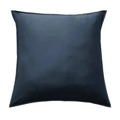 Taie d'oreiller carrée satin de bambou (63 x 63 cm) Sienna Bleu nuit