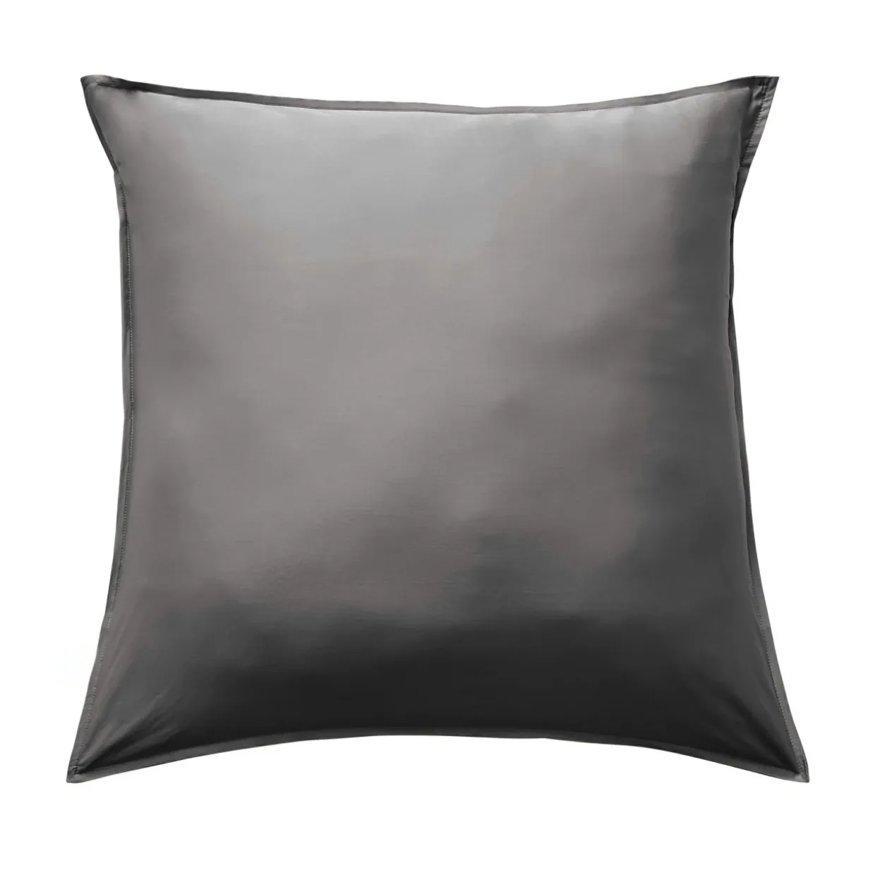 Taie d'oreiller carrée satin de bambou (63 x 63 cm) Sienna Gris granit