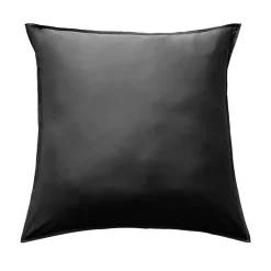 Taie d'oreiller carrée satin de bambou (80 x 80 cm) Sienna Noir