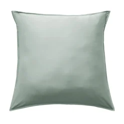 Taie d'oreiller carrée satin de bambou (80 x 80 cm) Sienna Vert eucalyptus