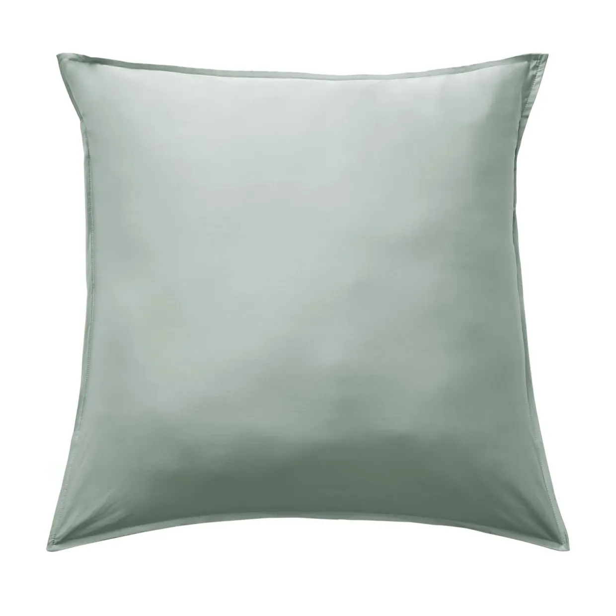 Taie d'oreiller carrée satin de bambou (63 x 63 cm) Sienna Vert eucalyptus