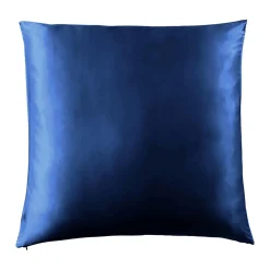 Taie d'oreiller carrée soie de mûrier (80 x 80 cm) Mizuki Bleu marine