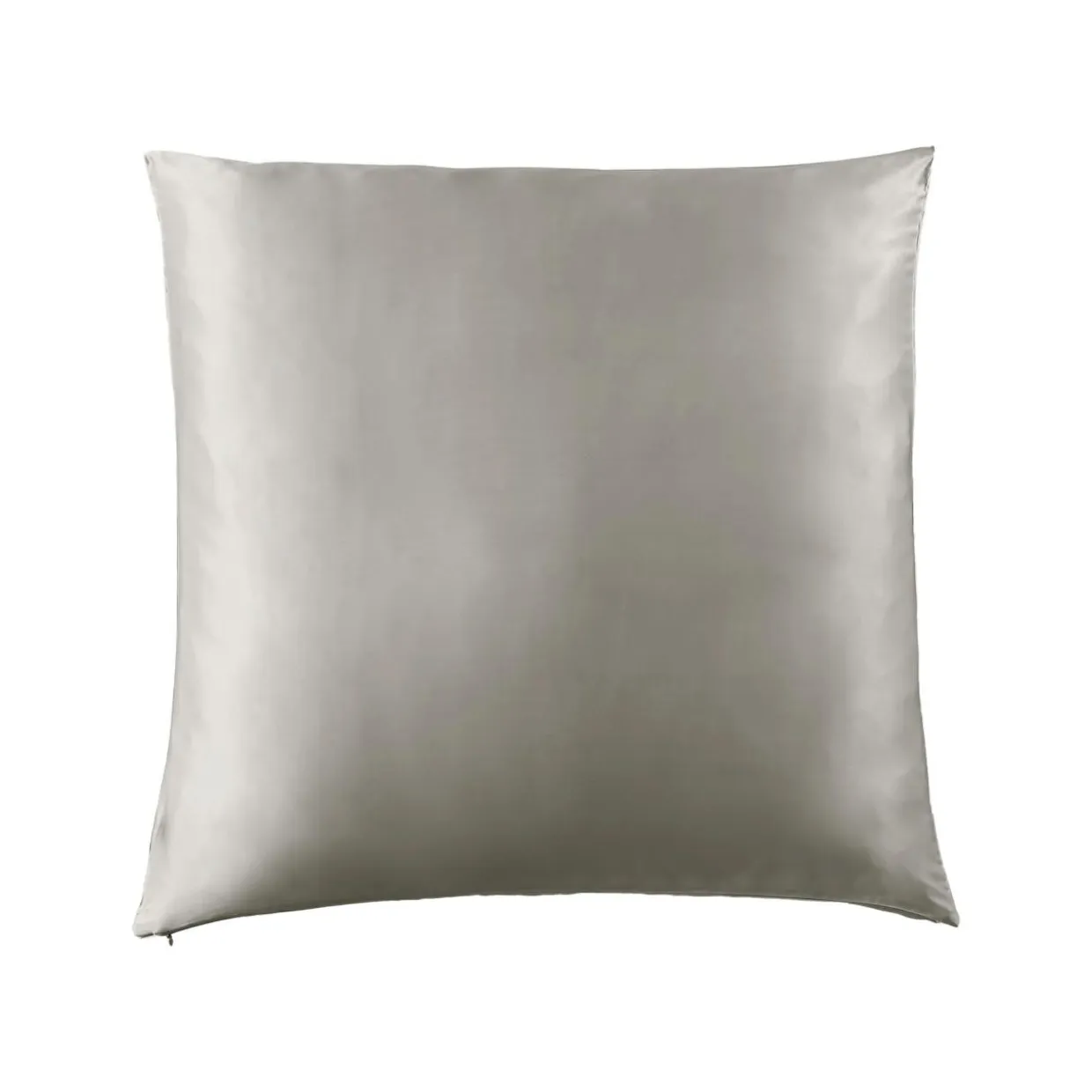 Taie d'oreiller carrée soie de mûrier (63 x 63 cm) Mizuki Gris clair