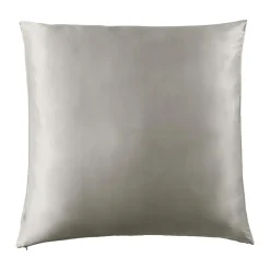 Taie d'oreiller carrée soie de mûrier (80 x 80 cm) Mizuki Gris clair