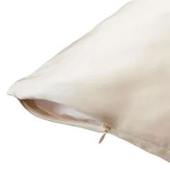 Taie d'oreiller carrée soie de mûrier (80 x 80 cm) Mizuki Beige pampa