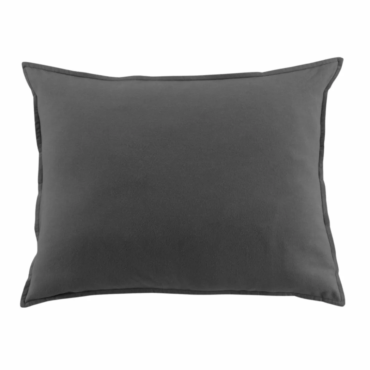 Taie d'oreiller Nina rectangulaire flanelle (50 x 80 cm) Nina Gris anthracite