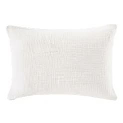 Taie d'oreiller quadruple gaze de coton (50 x 70 cm) Victoria x Gaïa Blanc chantilly