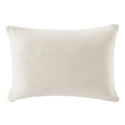 Taie d'oreiller quadruple gaze de coton (50 x 80 cm) Victoria x Gaïa Beige Pampa