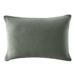 Taie d'oreiller quadruple gaze de coton (50 x 80 cm) Victoria x Gaïa Vert romarin