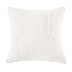Taie d'oreiller quadruple gaze de coton (80 x 80 cm) Victoria x Gaïa Blanc chantilly