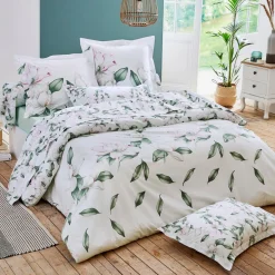 Taie d'oreiller rectangulaire percale de coton (50 x 70 cm) Magnolia Vert sauge