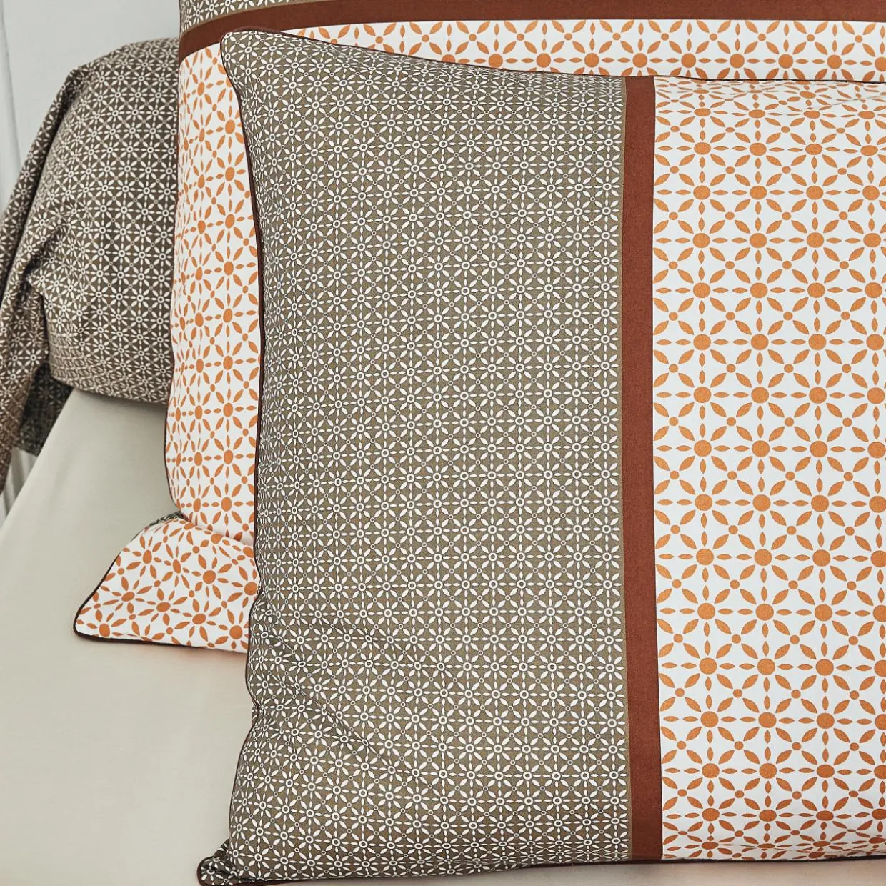 Taie d'oreiller rectangulaire percale de coton (50 x 70 cm) Gabin Multicolore