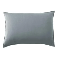 Taie d'oreiller rectangulaire lyocell Tencel™ lavé (50 x 80 cm) Olivia Bleu stone