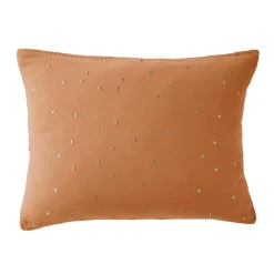 Taie d'oreiller rectangulaire gaze de coton (50 x 70 cm) Gaïa Chic Abricot