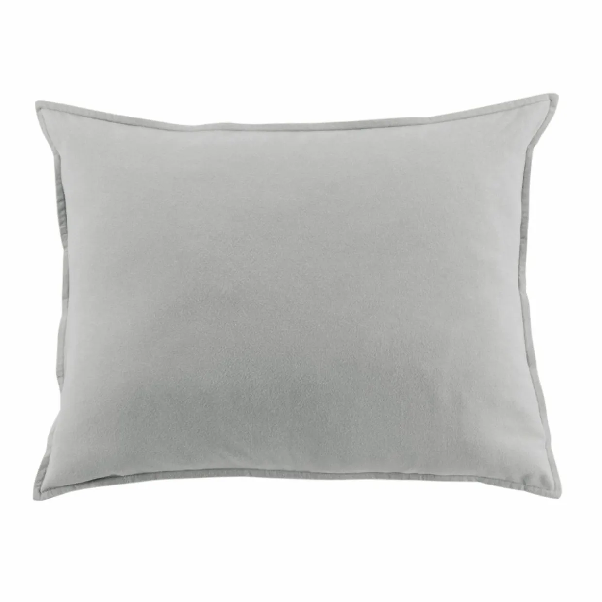 Taie d'oreiller rectangulaire flanelle de coton (50 x 80 cm) Nina Gris clair