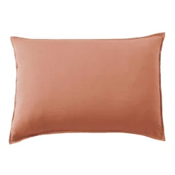 Taie d'oreiller rectangulaire lyocell Tencel™ lavé (50 x 80 cm) Olivia Terracotta