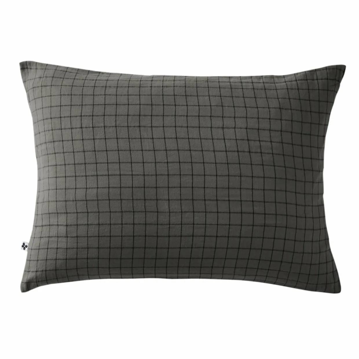 Taie d'oreiller rectangulaire gaze de coton (50 x 70 cm) Gaïa Mix Gris granit