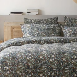 Taie d'oreiller rectangulaire gaze de coton (50 x 70 cm) Constance Bleu nuit
