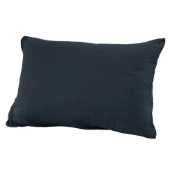 Taie d'oreiller rectangulaire gaze de coton (50 x 80 cm) Gaïa Bleu nuit