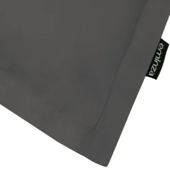 Taie d'oreiller rectangulaire percale de coton (50 x 70 cm) Cali Gris anthracite