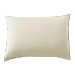 Taie d'oreiller rectangulaire lyocell Tencel™ lavé (50 x 70 cm) Olivia Beige pampa