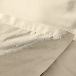 Taie d'oreiller rectangulaire percale de coton (50 x 80 cm) Cali Beige