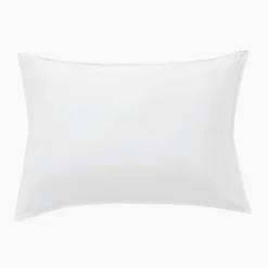 Taie d'oreiller rectangulaire satin de bambou (50 x 70 cm) Sienna Blanc chantilly