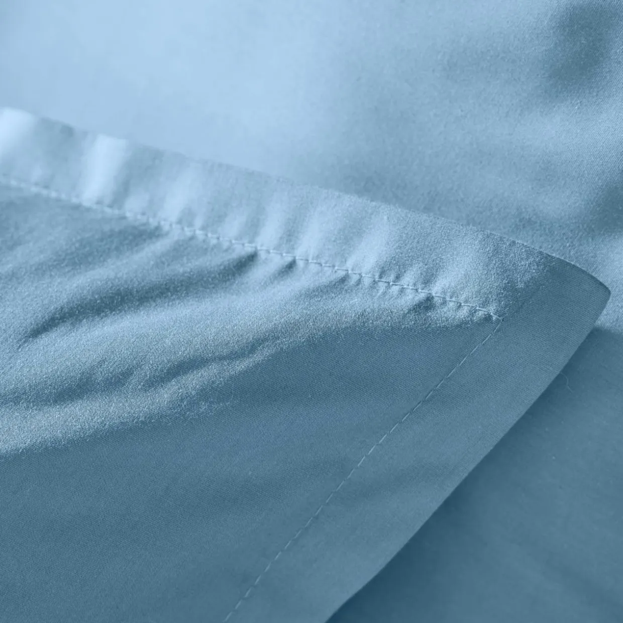 Taie d'oreiller rectangulaire percale de coton (50 x 70 cm) Cali Bleu ciel
