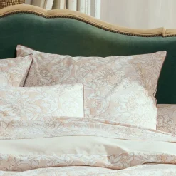 Taie d'oreiller rectangulaire percale de coton (50 x 70 cm) Palazzo Beige