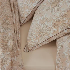 Taie d'oreiller rectangulaire percale de coton (50 x 70 cm) Palazzo Beige