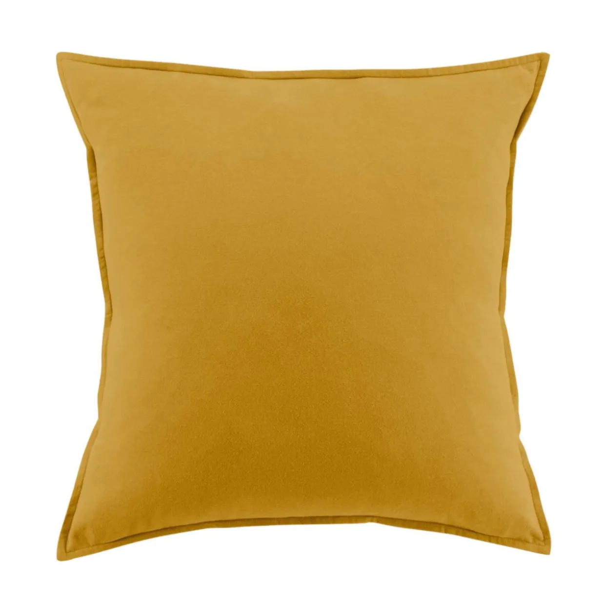 Taie d'oreiller rectangulaire flanelle de coton (50 x 80 cm) Nina Jaune ocre