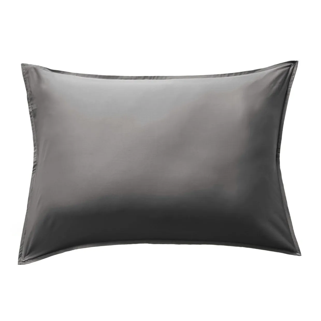 Taie d'oreiller rectangulaire satin de bambou (50 x 80 cm) Sienna Gris granit