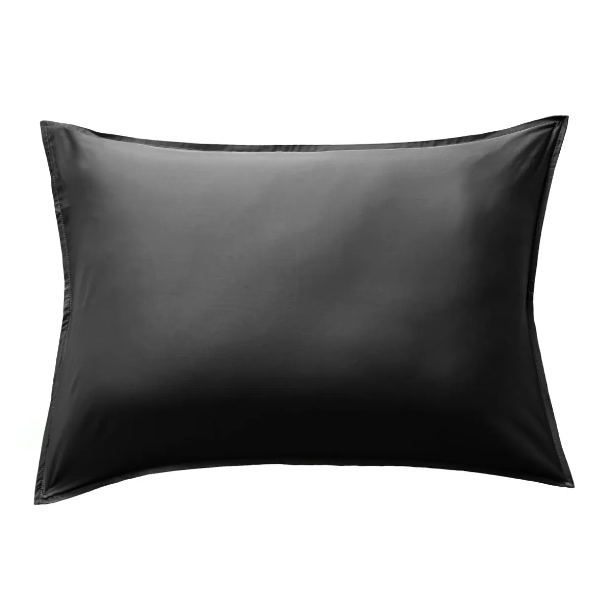 Taie d'oreiller rectangulaire satin de bambou (50 x 80 cm) Sienna Noir
