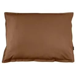 Taie d'oreiller rectangulaire percale de coton (50 x 80 cm) Cali Marron chocolat
