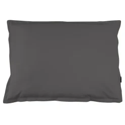 Taie d'oreiller rectangulaire percale de coton (80 cm) Cali Gris anthracite