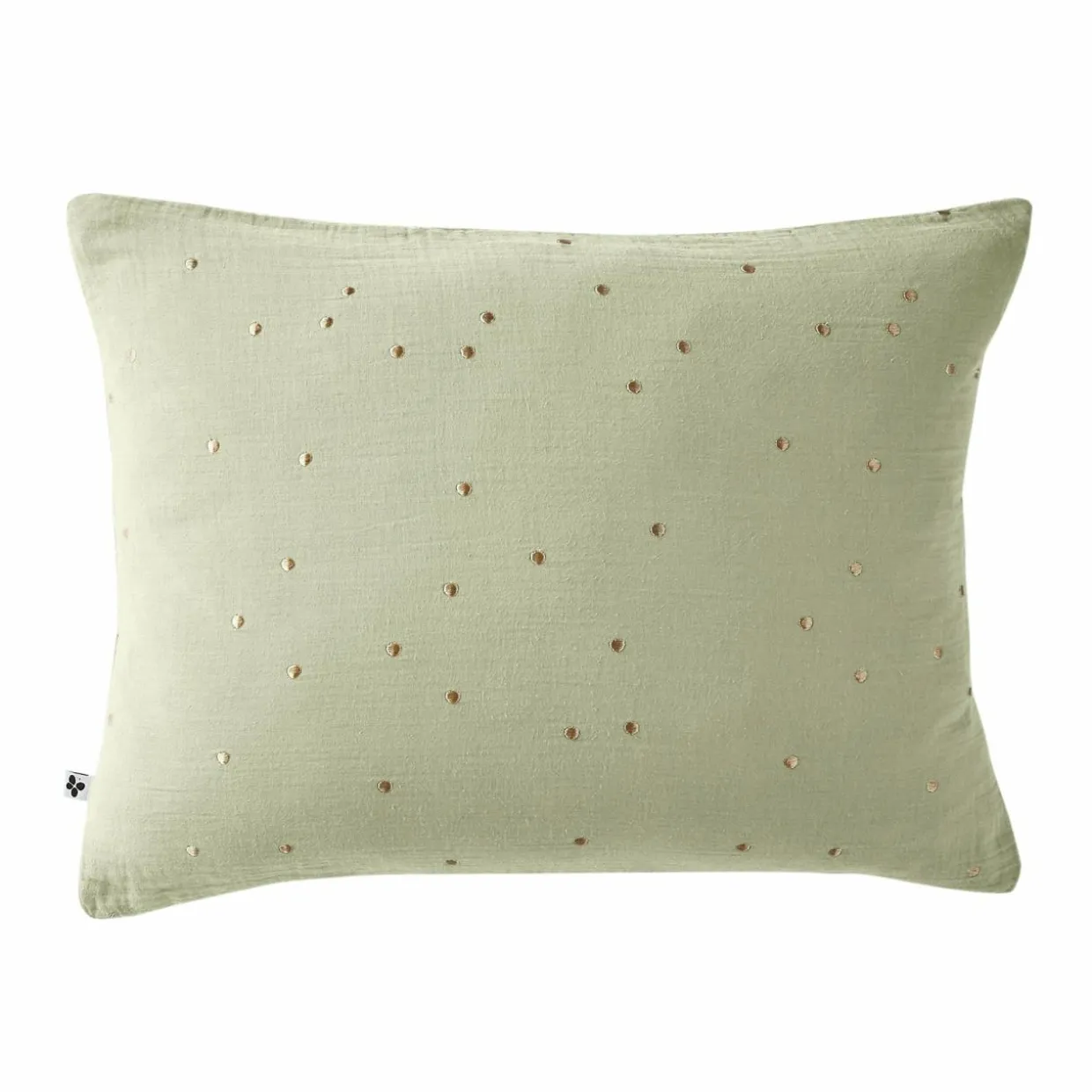Taie d'oreiller rectangulaire gaze de coton (50 x 70 cm) Gaïa Chic Vert tilleul