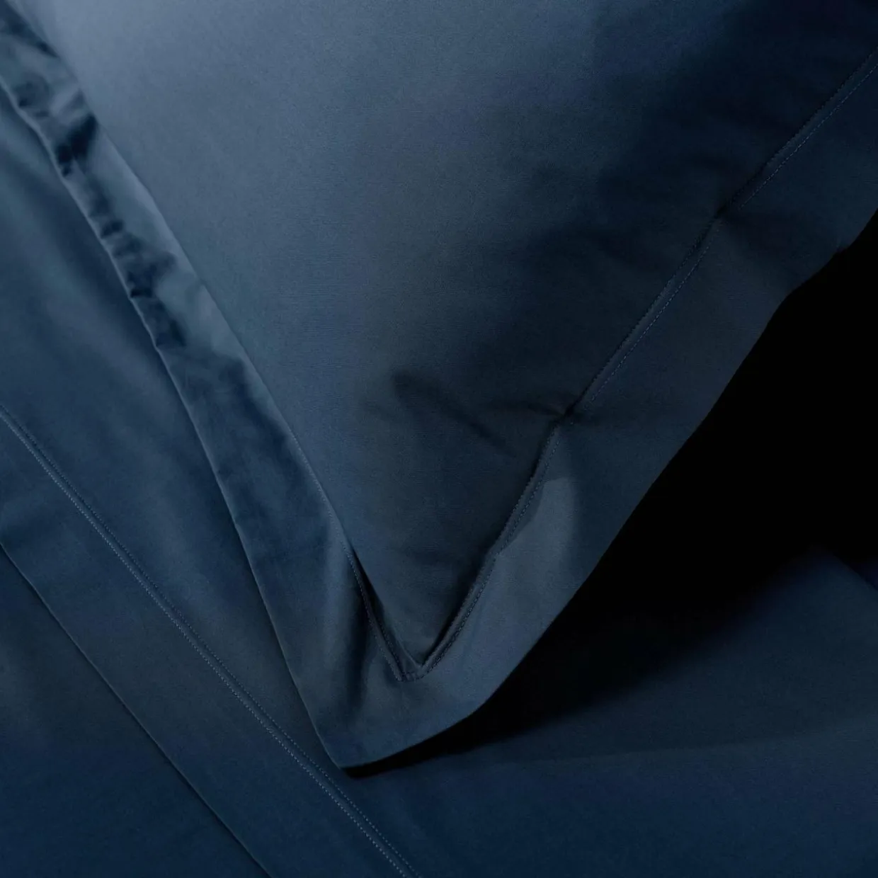 Taie d'oreiller rectangulaire coton bio (50 x 70 cm) Biolina Bleu nuit