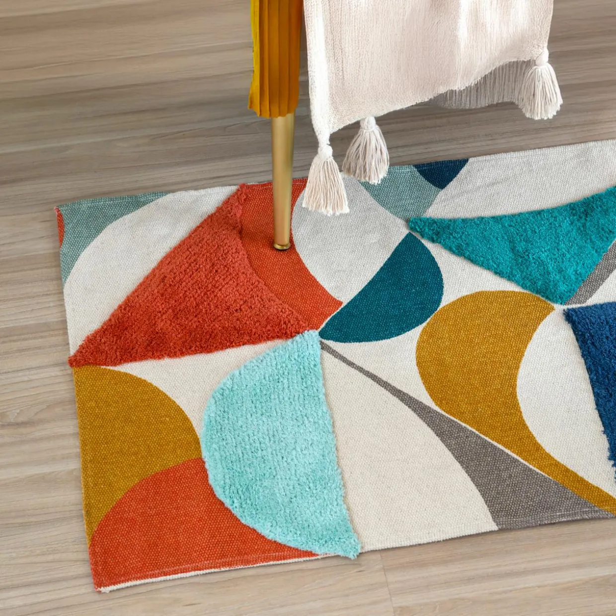Tapis coton (60 x 90 cm) Blokken Multicolore