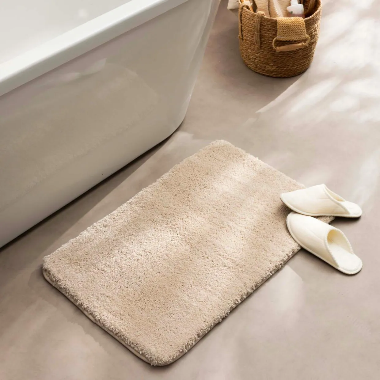 Tapis de bain absorbant (50 x 80 cm) Maël Beige