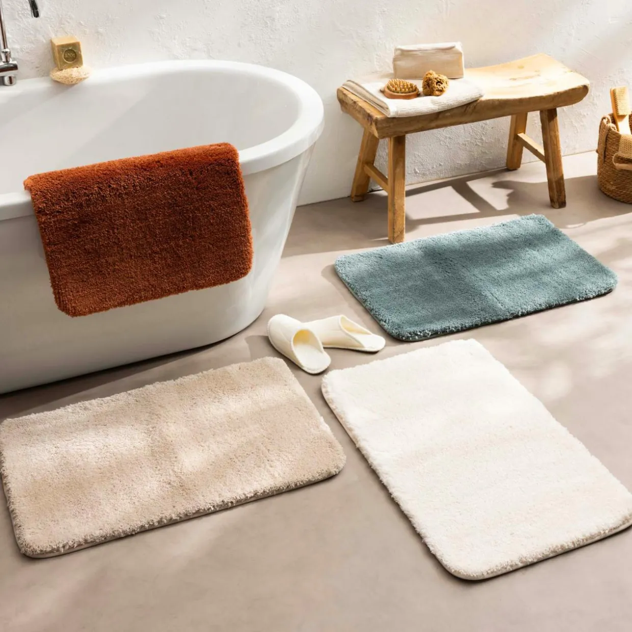 Tapis de bain absorbant (50 x 80 cm) Maël Beige
