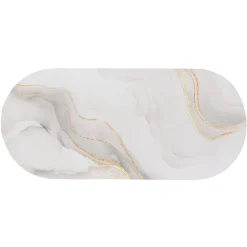 Tapis de bain caoutchouc naturel antidérapant (45 x 100 cm) Iconic Blanc