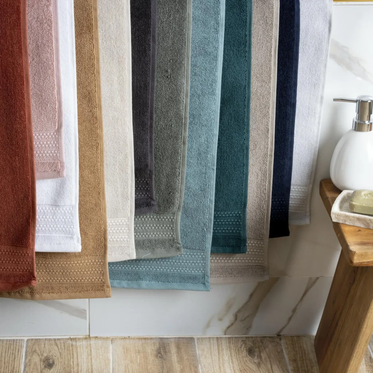 Tapis de bain coton bio (50 x 70 cm) Méline Camel