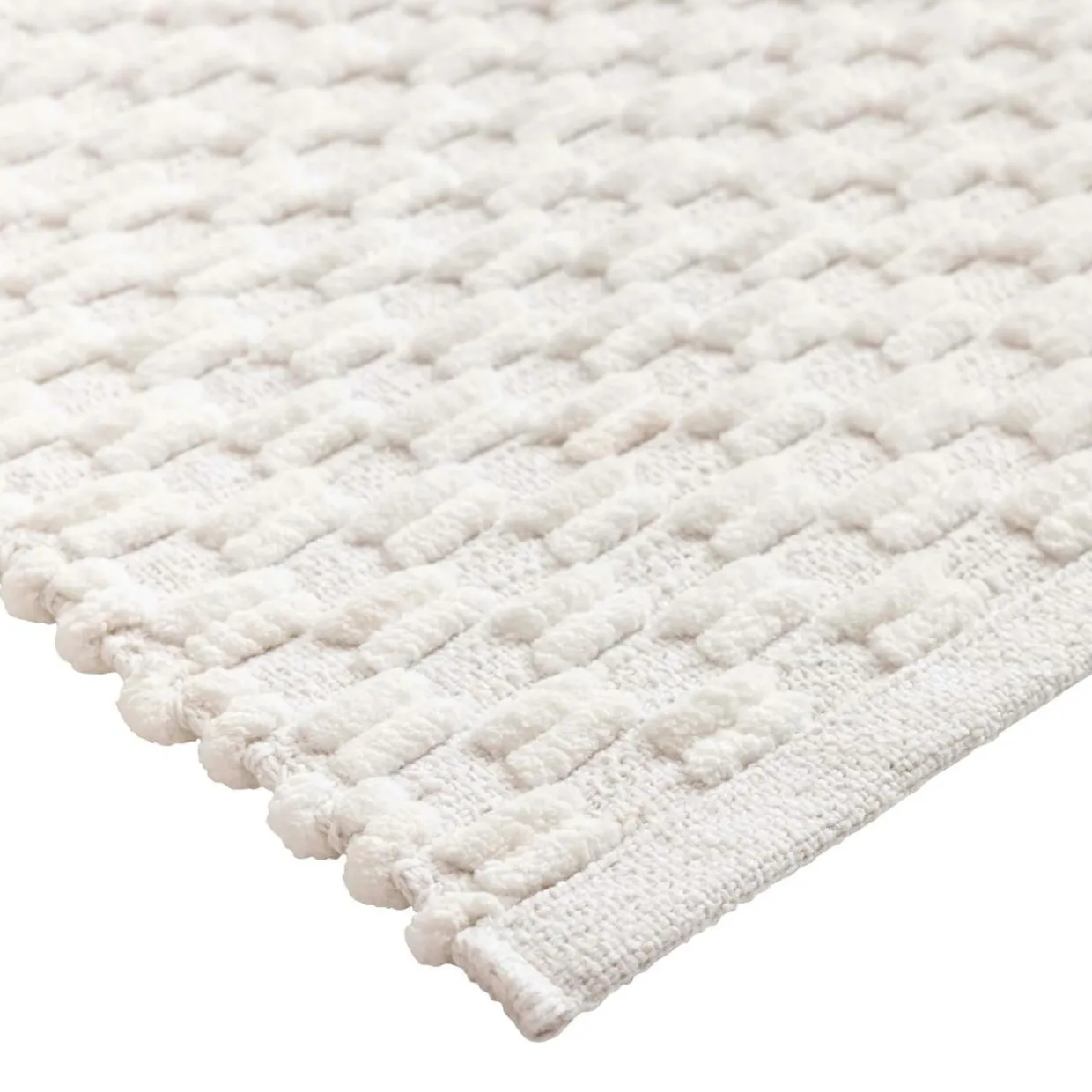 Tapis de bain coton tissé (50 x 80 cm) Lois Beige