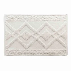 Tapis de bain coton (50 x 80 cm) Gladis Blanc