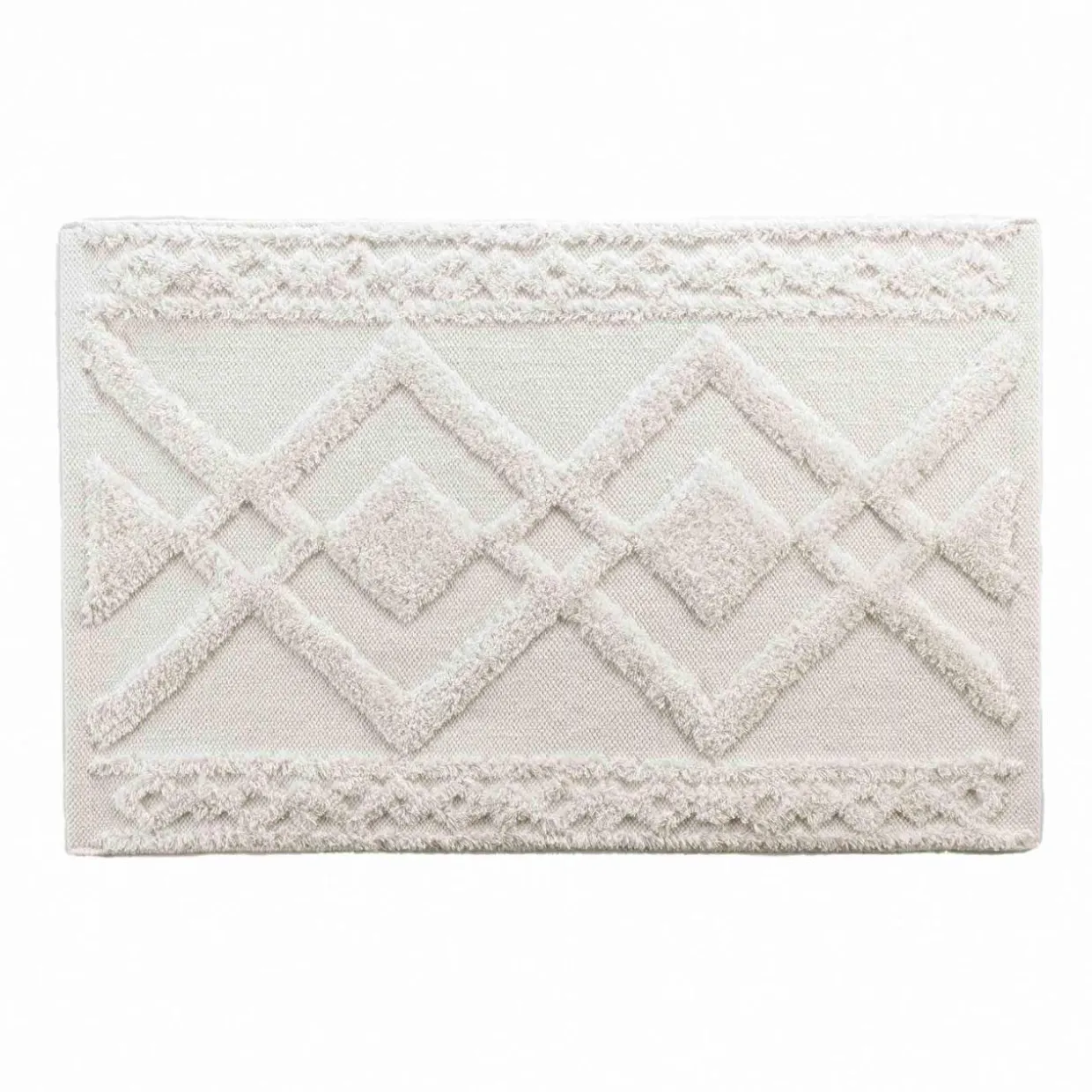 Tapis de bain coton (50 x 80 cm) Gladis Blanc