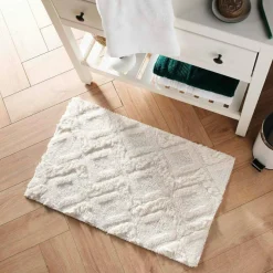 Tapis de bain coton (50 x 80 cm) Ikatis Blanc