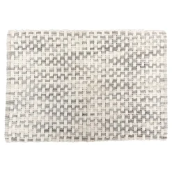 Tapis de bain coton (50 x 75 cm) Tresse Gris