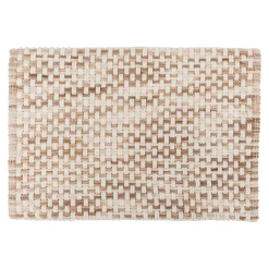 Tapis de bain coton (50 x 75 cm) Tresse Taupe