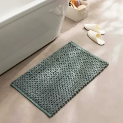 Tapis de bain en coton (50 x 80 cm) Ariel Vert cèdre