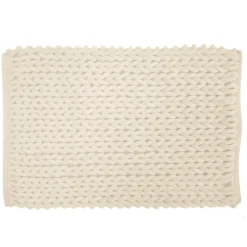 Tapis de bain en coton (50 x 80 cm) Ariel Ecru